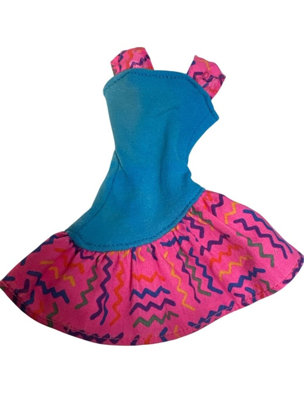 Vintage Barbie Easy Living Fashions Doll Dress Blue Pink 1992